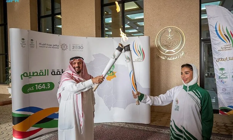 أمير القصيم يتسلّم شعلة الألعاب السعودية