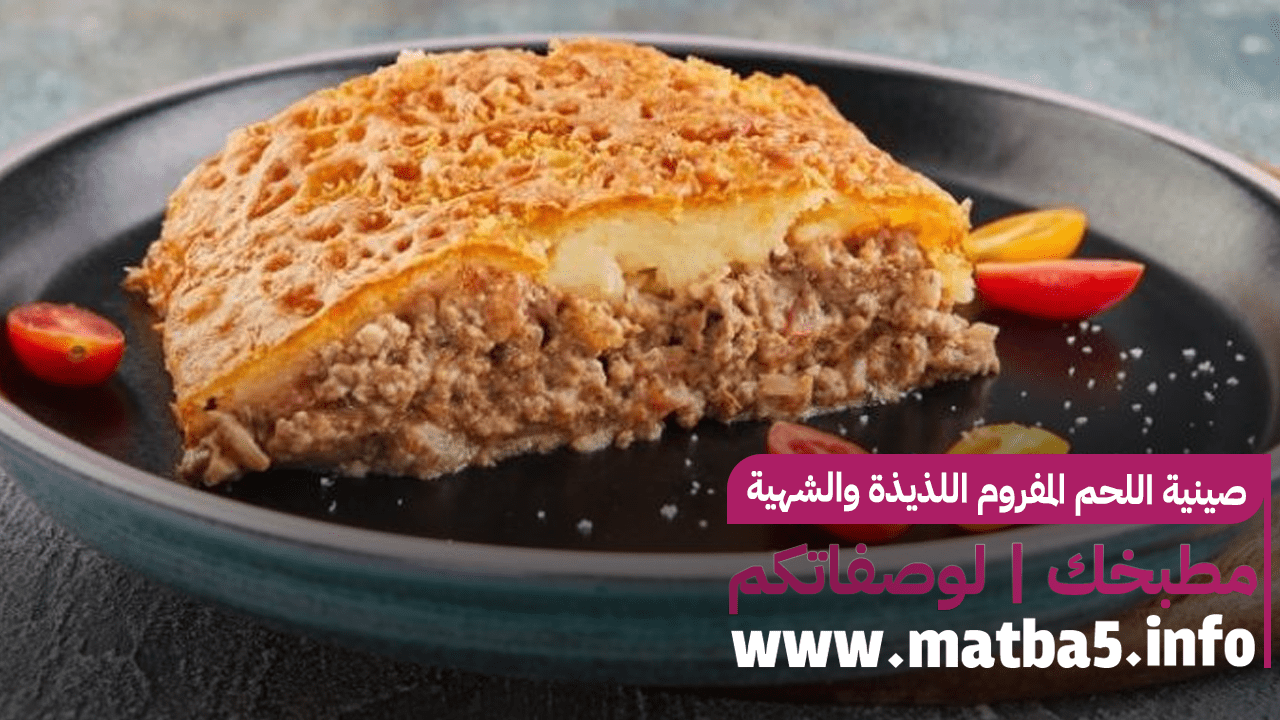 صينية اللحم المفروم اللذيذة والشهية باسهل طريقة تحضير