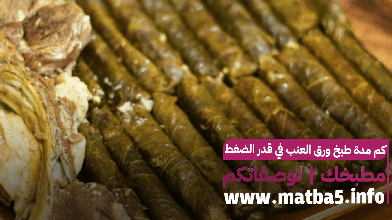 كم مدة طبخ ورق العنب في قدر الضغط لرمضان 1444